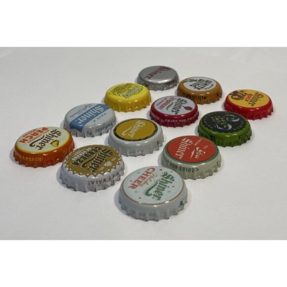 Lot of 12 Different Shiner Bock Texas Beer Bottle Caps Twist Top Lid - Picture 5 of 9